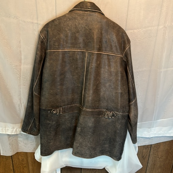 Men’s Bomber M.JULIAN XL Brown leather jacket - Picture 3 of 5